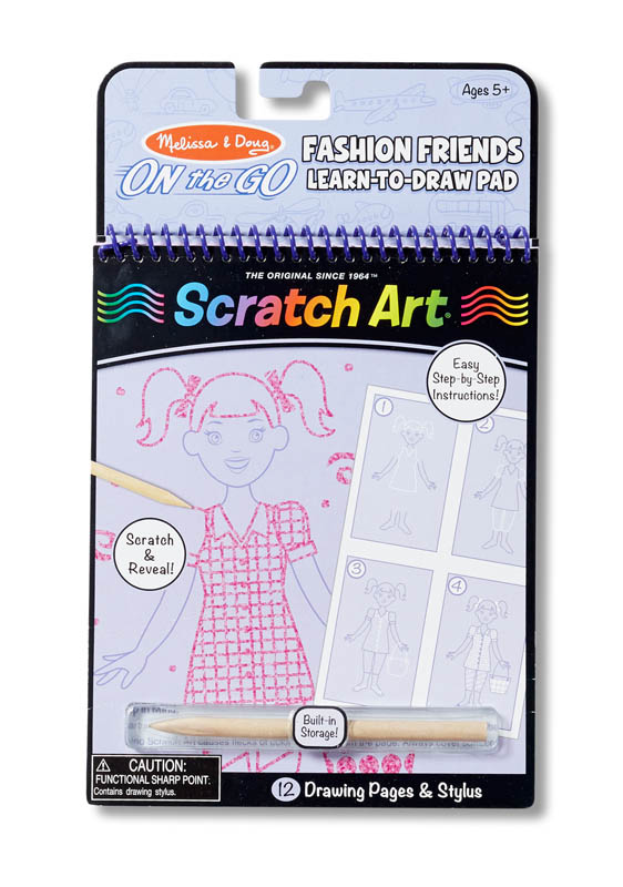 Scratch Art Fashion Friends Learn-to-Draw Pad (On the Go)